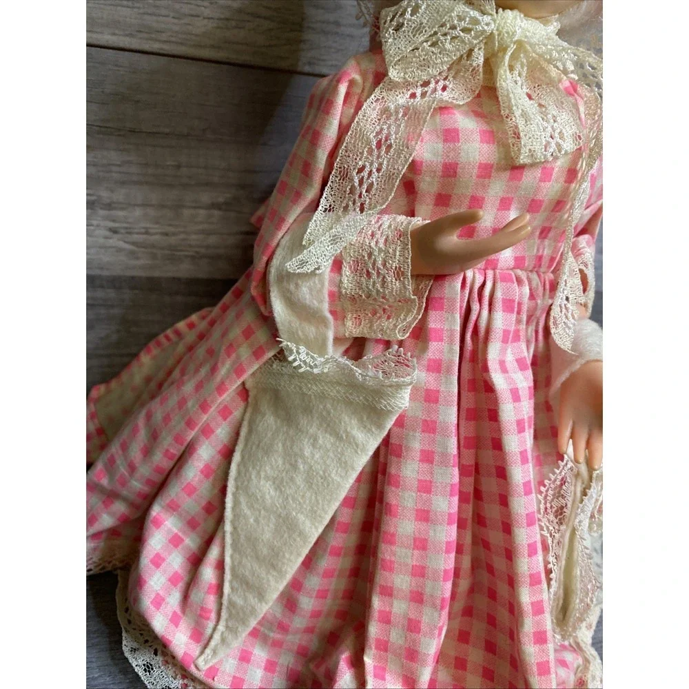 VTG Folk Art Doll Bottle Country Grandma Plastic Bottle Doll Handmade 12